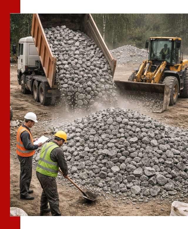 Гранитный щебень фракция 70-150 доставка в Добрянке