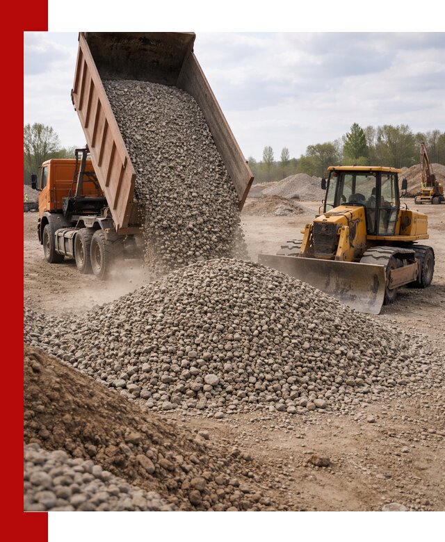 Доставка гравийного щебня фракции 40-70 в Добрянке