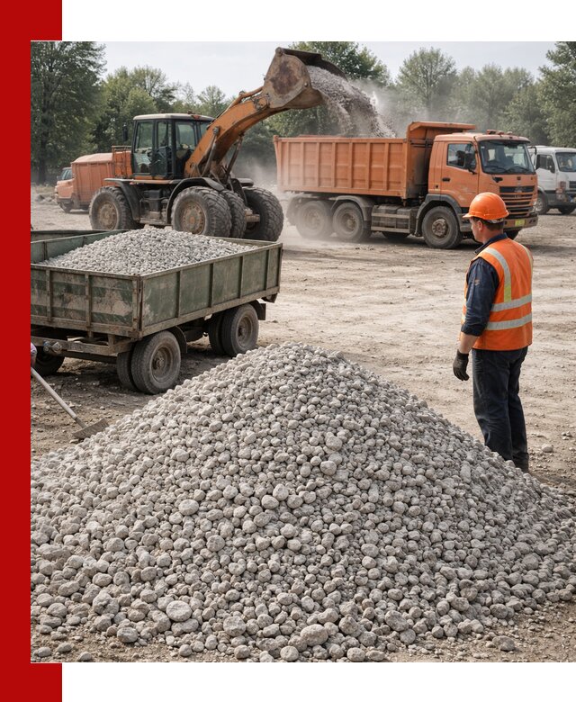 Доставка известнякового щебня фракция 20–40 в Добрянке