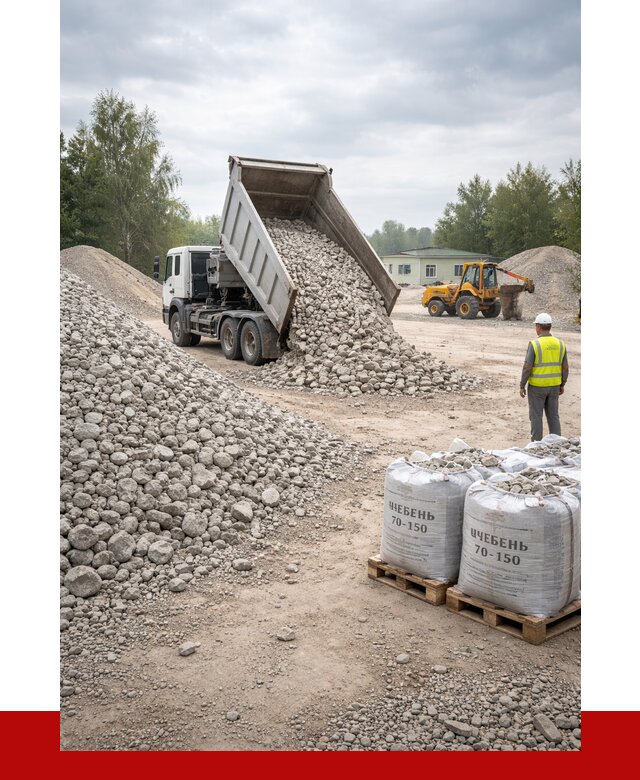 Известняковый щебень фракция 70-150 в Добрянке от 1263 р. | ПРОНЕРУДДбр