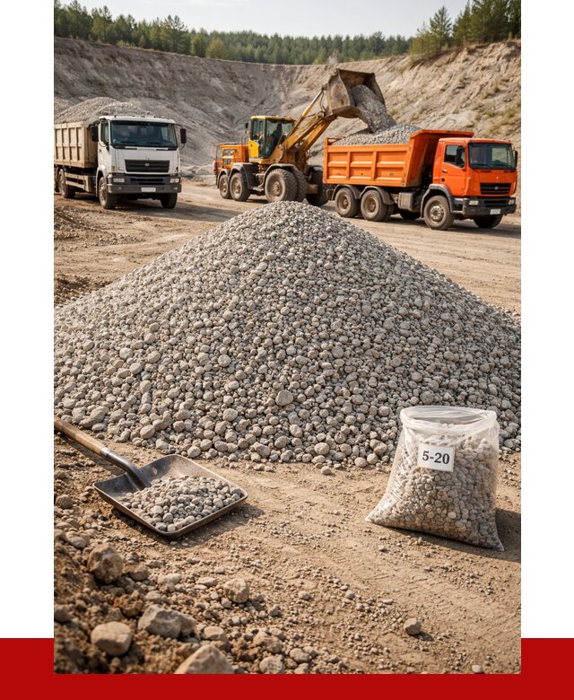 Доломитовый щебень фр. 5-20 в Добрянке от 4243 р. | ПРОНЕРУДДбр