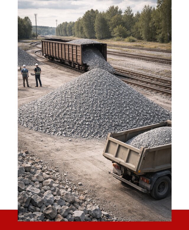 Железнодорожный щебень 20-60 в Добрянке от 1717 р. | ПРОНЕРУДДбр