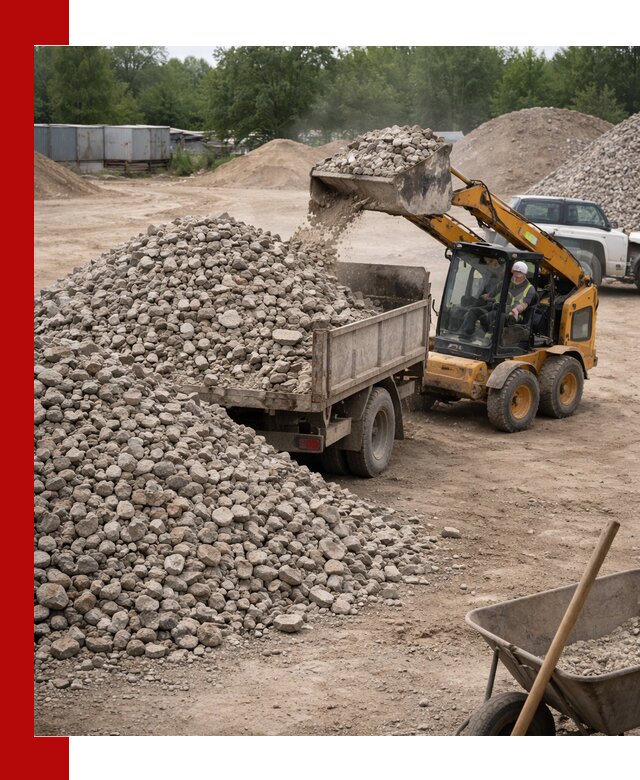 Доставка вторичного щебня в Добрянке для строительных работ