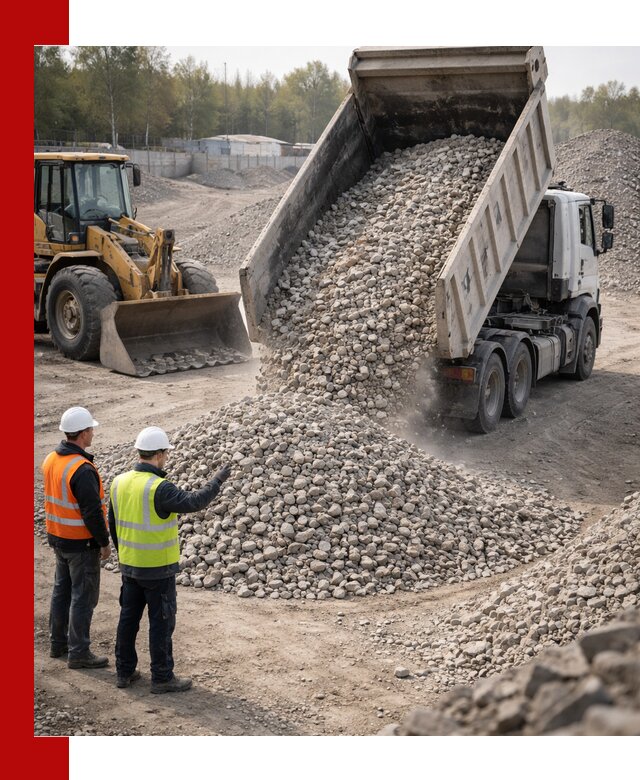 Вторичный щебень фракция 40–70 доставка в Добрянке