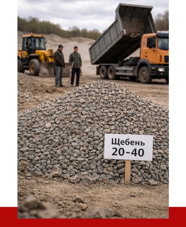 Бетонный щебень фракция 20-40 в Добрянке от 2475 р. | ПРОНЕРУДДбр