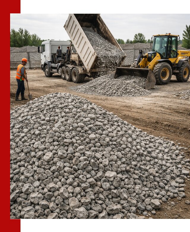 Доставка бетонного щебня фракции 40-70 в Добрянке