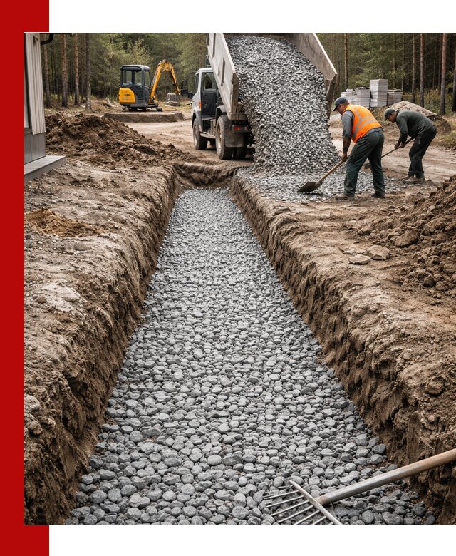 Щебень для дренажа с доставкой в Добрянке высокого качества