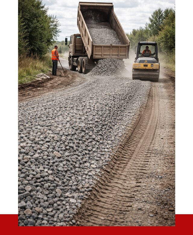 Щебень для отсыпки дороги в Добрянке от 2728 р. ПРОНЕРУДДбр