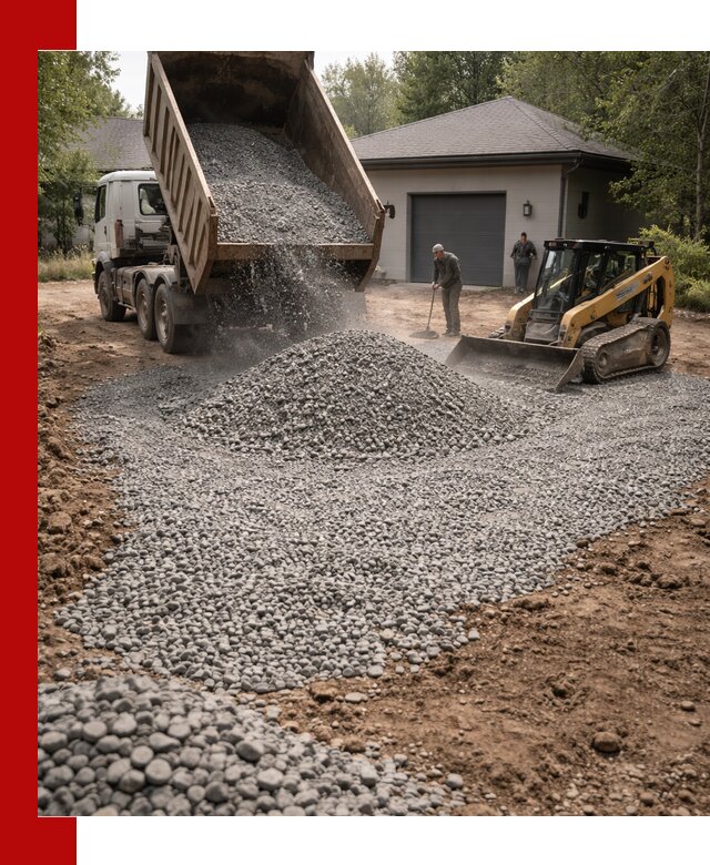 Щебень для парковки в Добрянке: доставка и укладка качественного материала