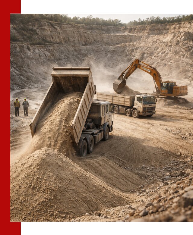 Карьерный песок навалом с доставкой в Добрянке