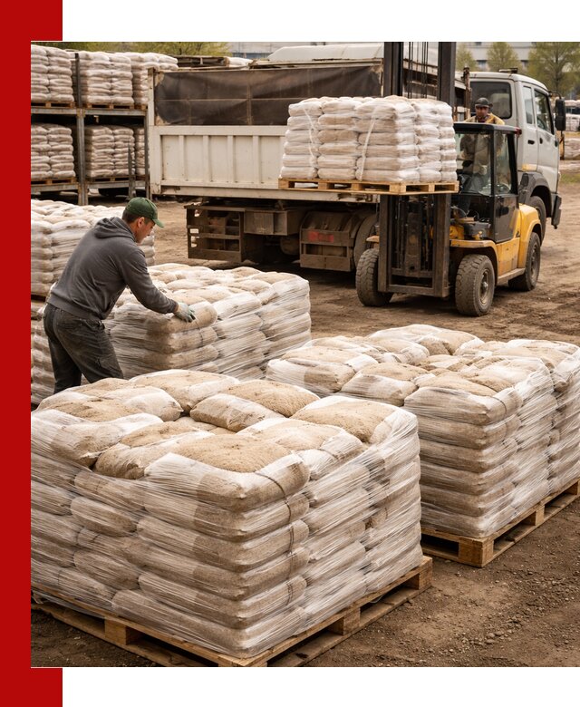 Карьерный песок в мешках с доставкой в Добрянке