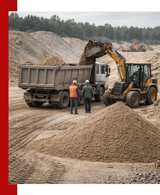 Карьерный среднезернистый песок с доставкой в Добрянке