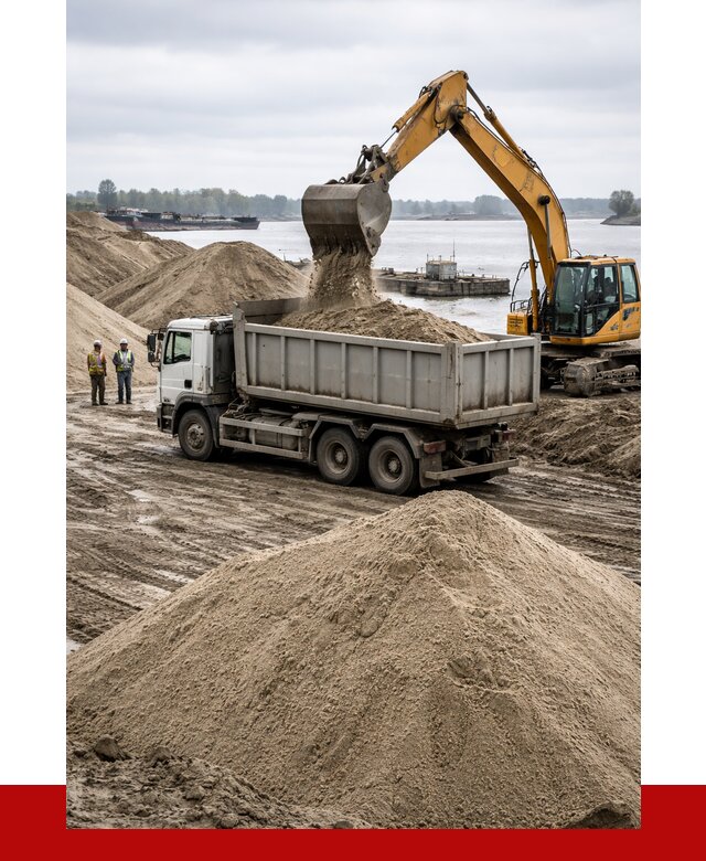 Купить речной песок навалом в Добрянке от 1818 р., ПРОНЕРУДДбр