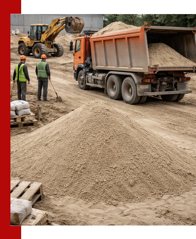 Доставка и продажа мытого речного песка в Добрянке