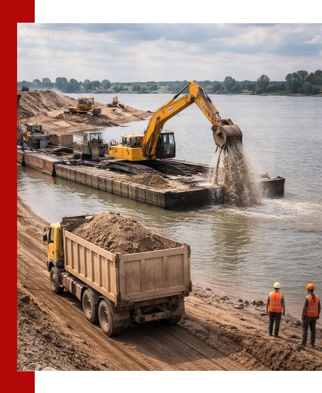 Намывной песок с доставкой в Добрянке оптом и в розницу