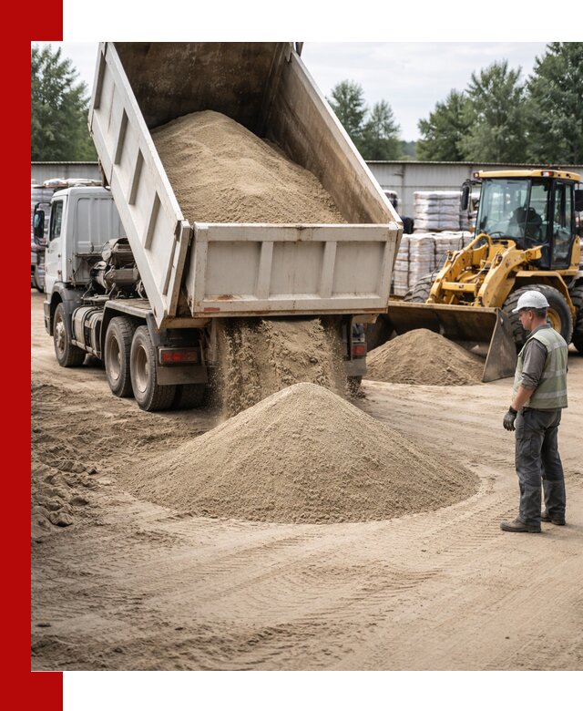 Поставка и доставка песка для бетона в Добрянке