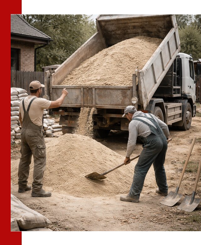 Песок для штукатурки с доставкой в Добрянке качественный и чистый