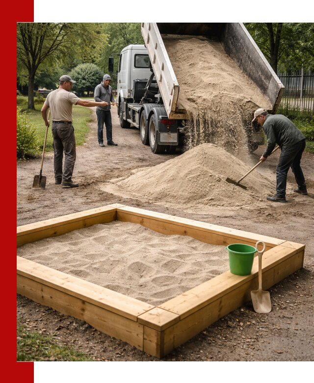 Песок для песочницы с доставкой в Добрянке недорого и чистый