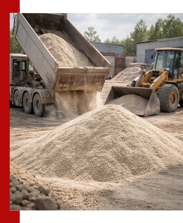 Кварцевый песок с доставкой в Добрянке для строительных работ