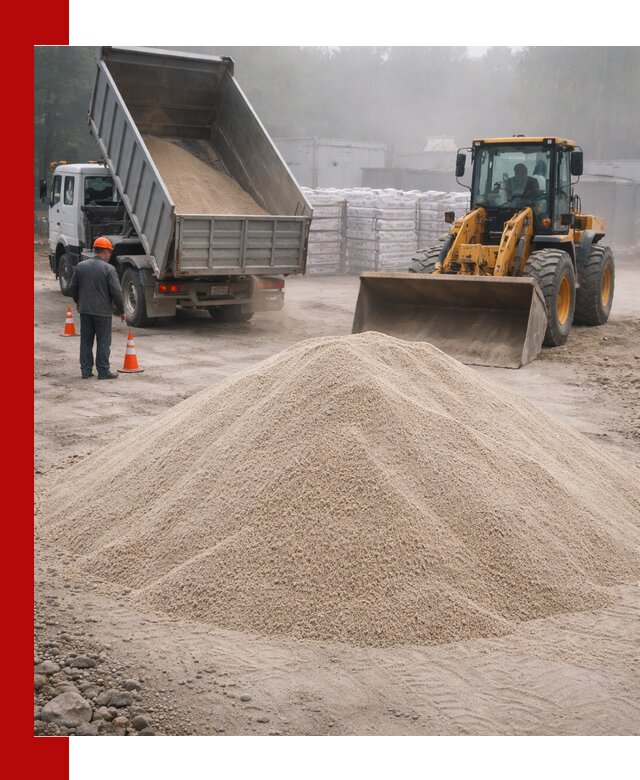 Кварцевый песок фракция 0–8 для стройработ в Добрянке