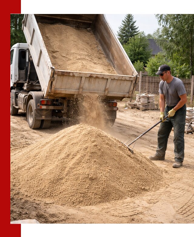 Доставка сухого песка самосвалами в Добрянке