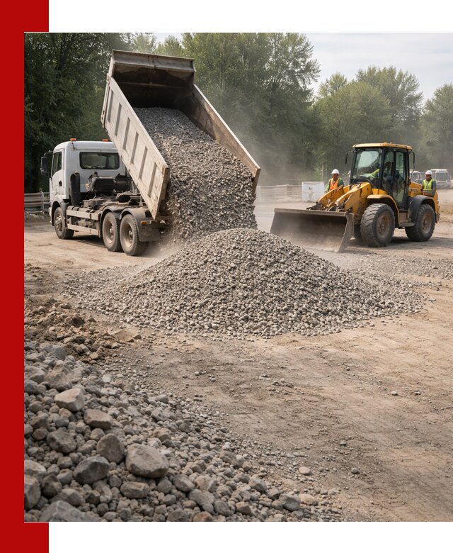Гравий фракция 5–20 доставка в Добрянке оптом и в розницу