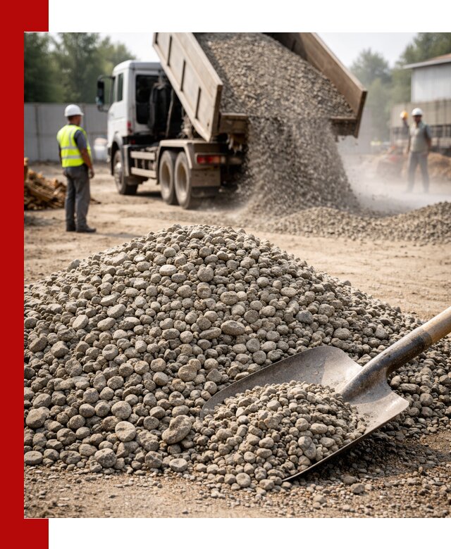 Доставка гравия фракции 20-40 в Добрянке с самосвалами