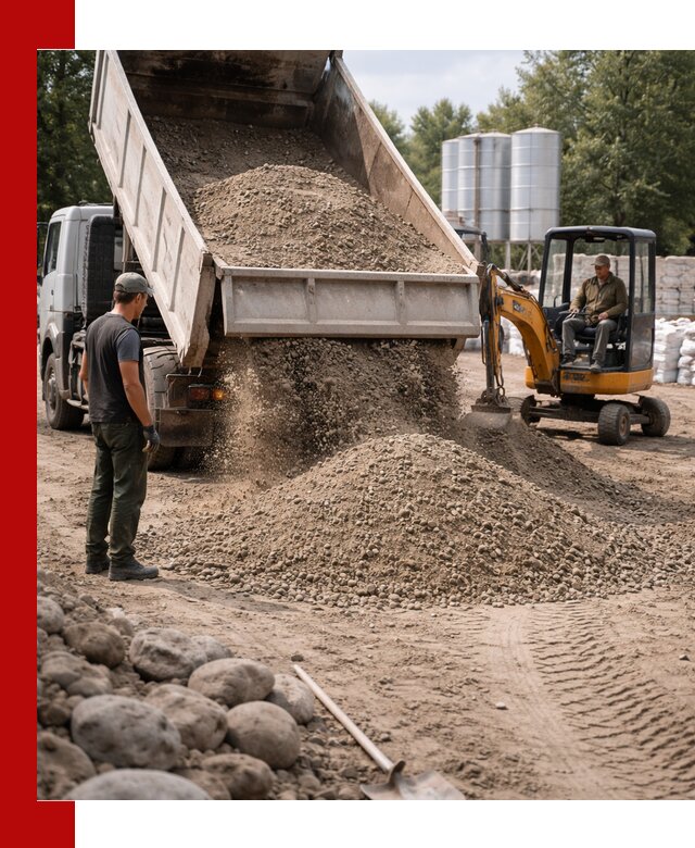 Доставка ПГС С3 в Добрянке самосвалами и миксерами