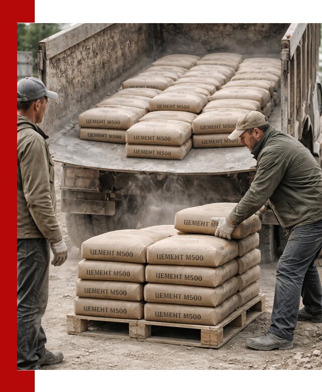 Цемент М500 с доставкой самосвалом в Добрянке