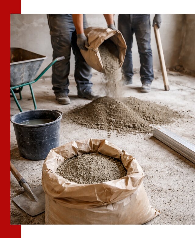 Доставка сухой смеси для стяжки в Добрянке