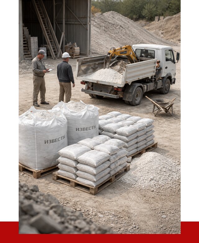 Известь строительная в Добрянке с доставкой от 4243 р. | ПРОНЕРУДДбр