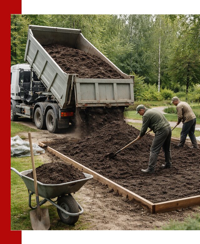 Доставка грунта для озеленения и благоустройства в Добрянке