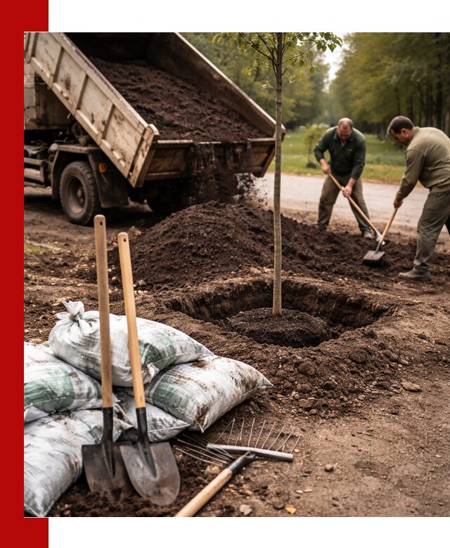 Грунт для посадки деревьев в Добрянке — доставка и подготовка почвы