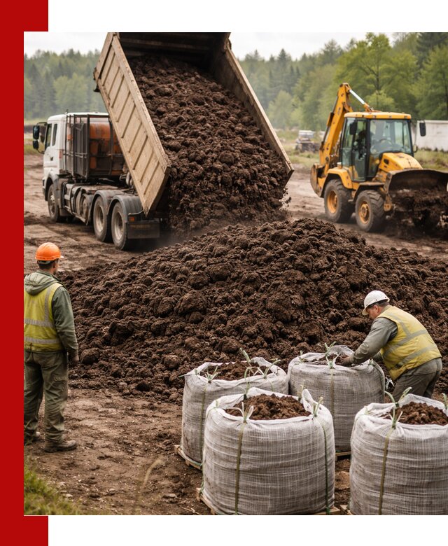 Доставка нейтрального торфа в Добрянке оптом и в розницу