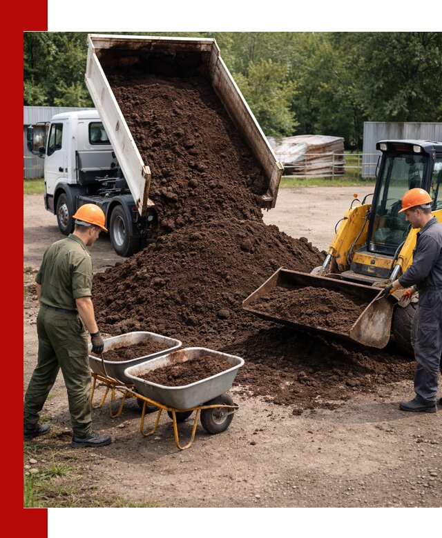 Доставка торфо-земляной смеси в Добрянке для огорода и ландшафта