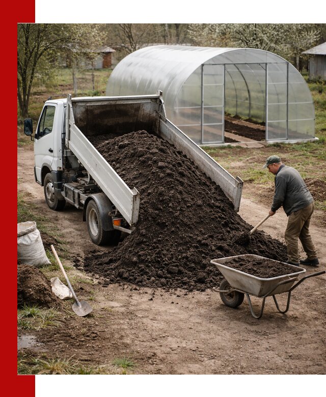 Чернозем для теплицы с доставкой в Добрянке