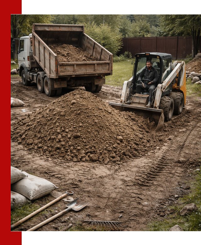 Суглинок для планировки участков в Добрянке с доставкой и выгрузкой