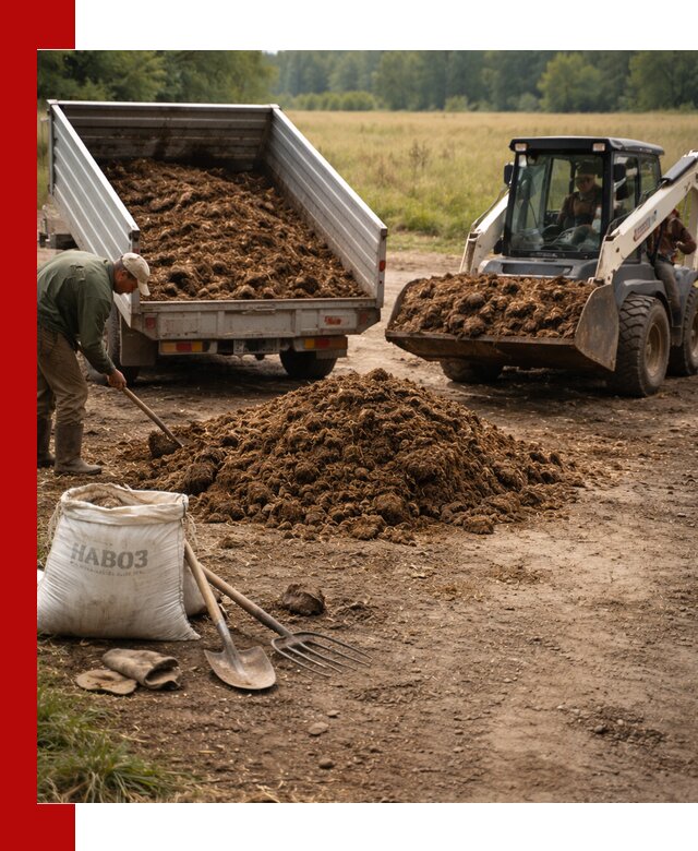 Доставка конского навоза в Добрянке с разгрузкой и доставкой на объект