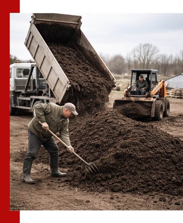 Доставка и продажа перегноя в Добрянке быстро и дешево