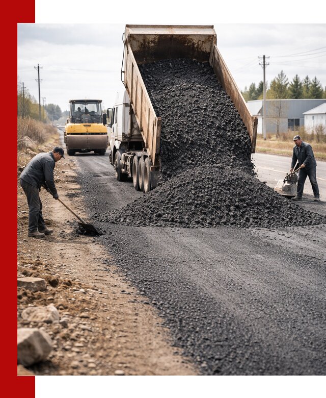 Асфальтовая крошка для дорог в Добрянке — поставка и доставка