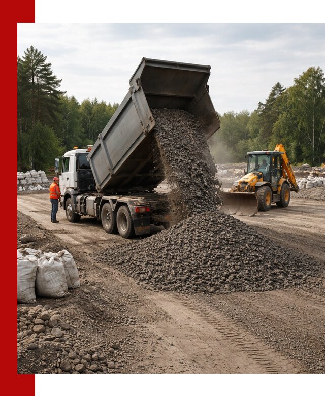 Доставка дробленого асфальта в Добрянке для дорожных работ
