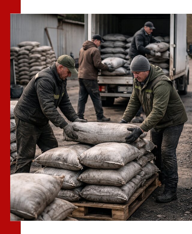 Доставка угля в мешках по выгодным ценам в Добрянке