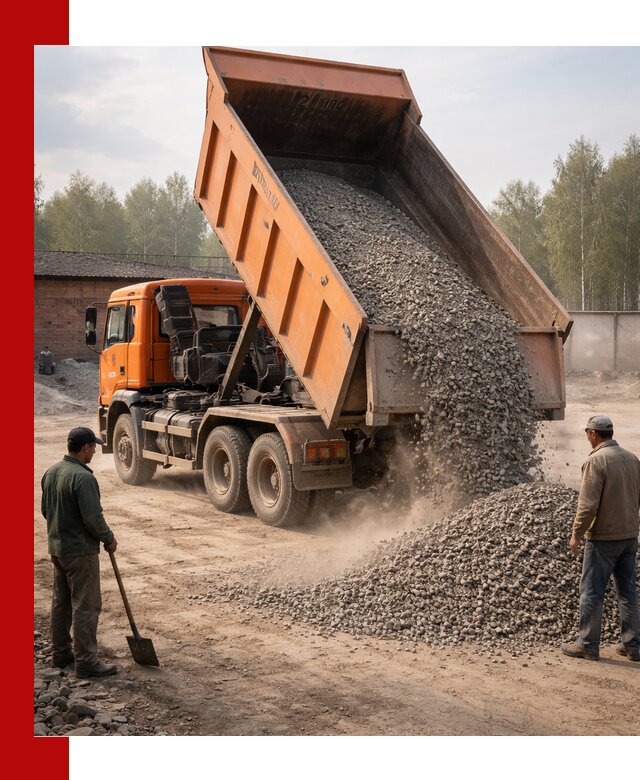 Доставка самосвалом 20 м3 в Добрянке быстро и надежно