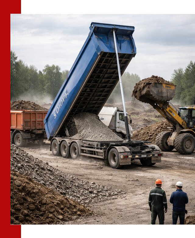 Аренда тонар 40 тонн в Добрянке с доставкой материалов