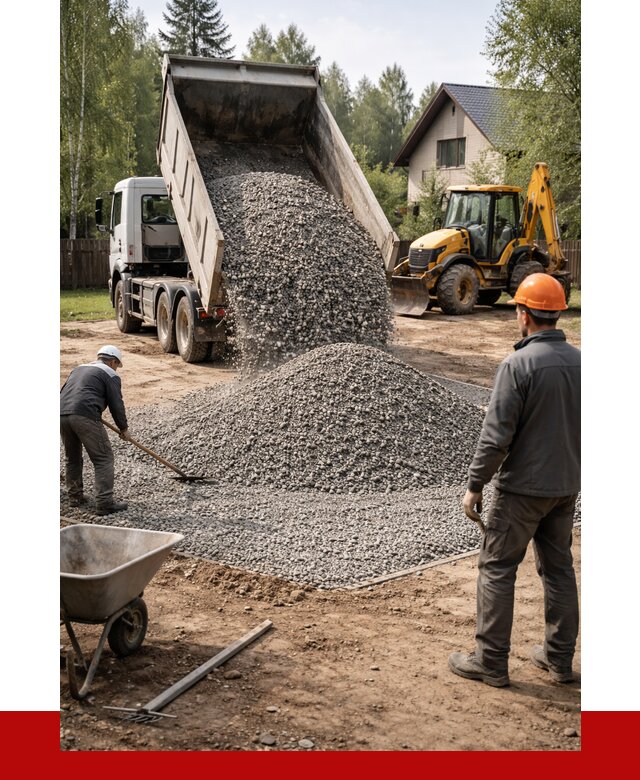 Отсыпка участка щебнем в Добрянке от 6566 р. ПРОНЕРУДДбр