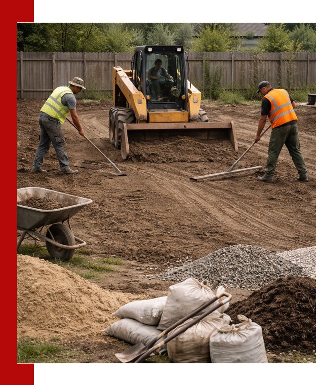Выравнивание участка под строительство и благоустройство в Добрянке