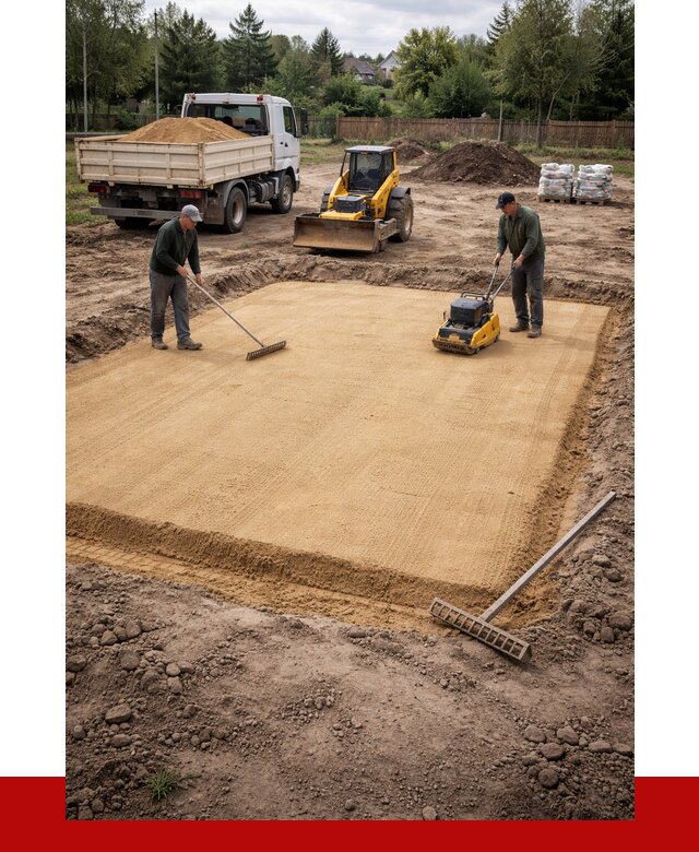 Устройство песчаной подушки в Добрянке от 4546 р. ПРОНЕРУДДбр