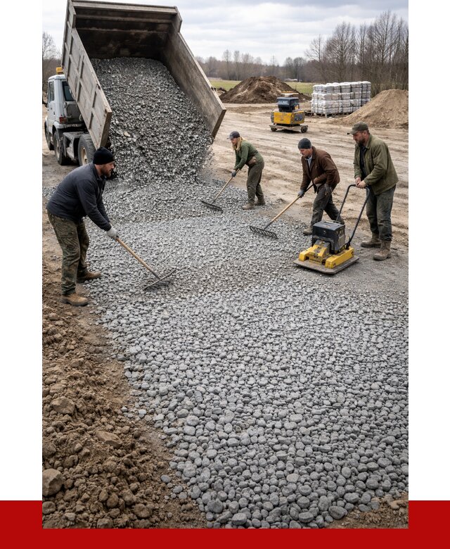 Устройство щебеночной подушки в Добрянке от 4546 р. ПРОНЕРУДДбр